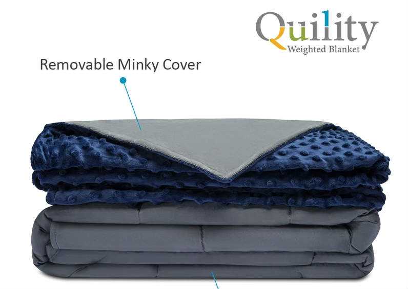 Quility Premium Adult Weighted Blanket & Removable Cover